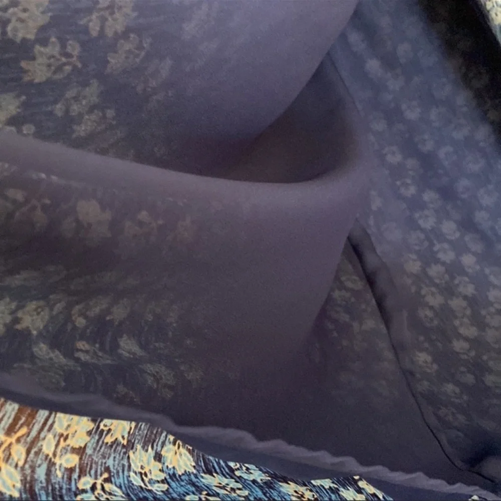 MICHAEL‎ Michael Kors | Floral Maxi Skirt with Slit in Heritage Blue M